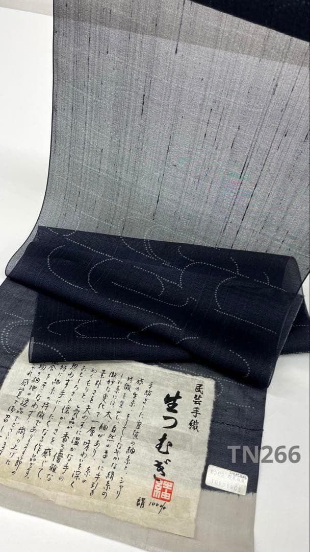 生つむぎ 手織 盛夏 正絹 反物 TN266 17,324円