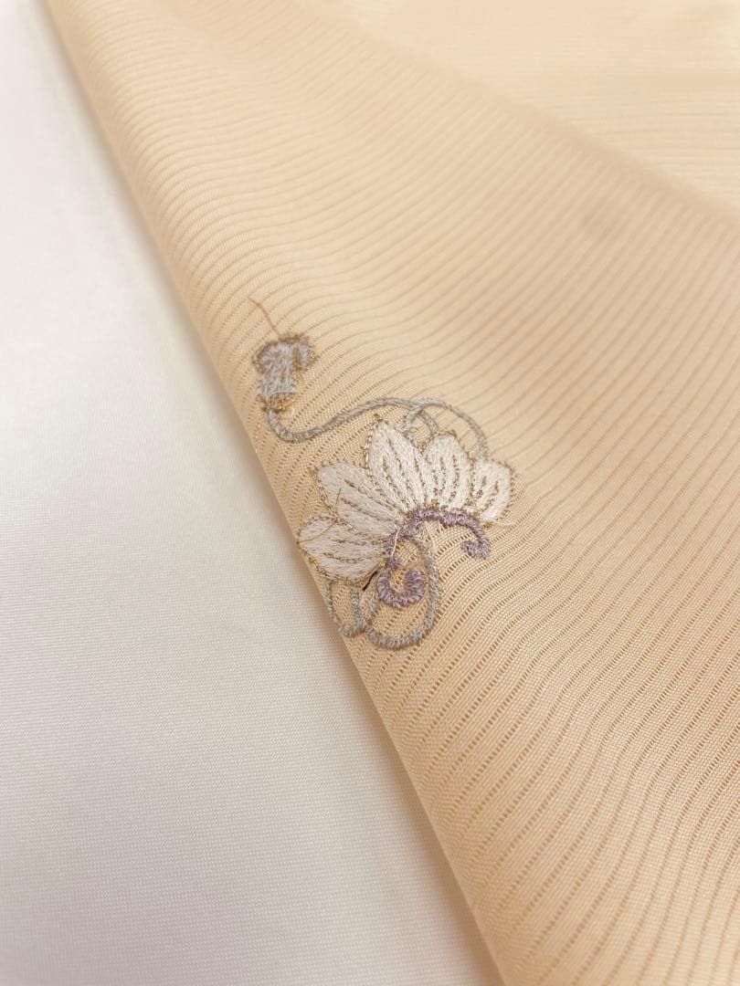 絽小紋 刺繍 飛び柄 盛夏 正絹 反物 TN278