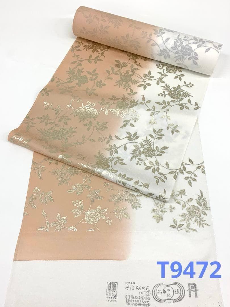 小紋 金彩 紋意匠 正絹 反物 T9472