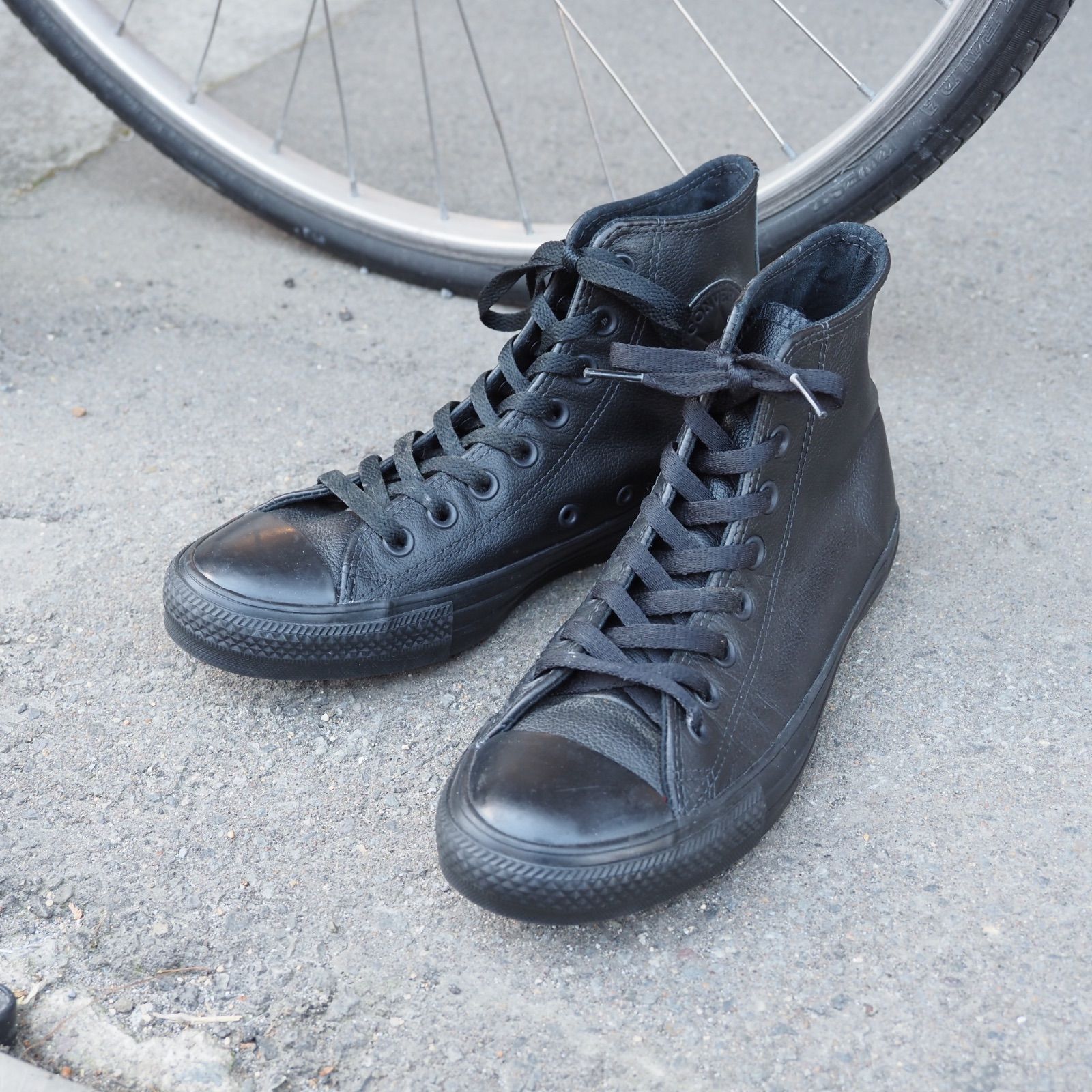 【日本未発売】CONVERSE ALL-STAR Leather Mono Black 131251C コンバース オールスター レザー モノブラック