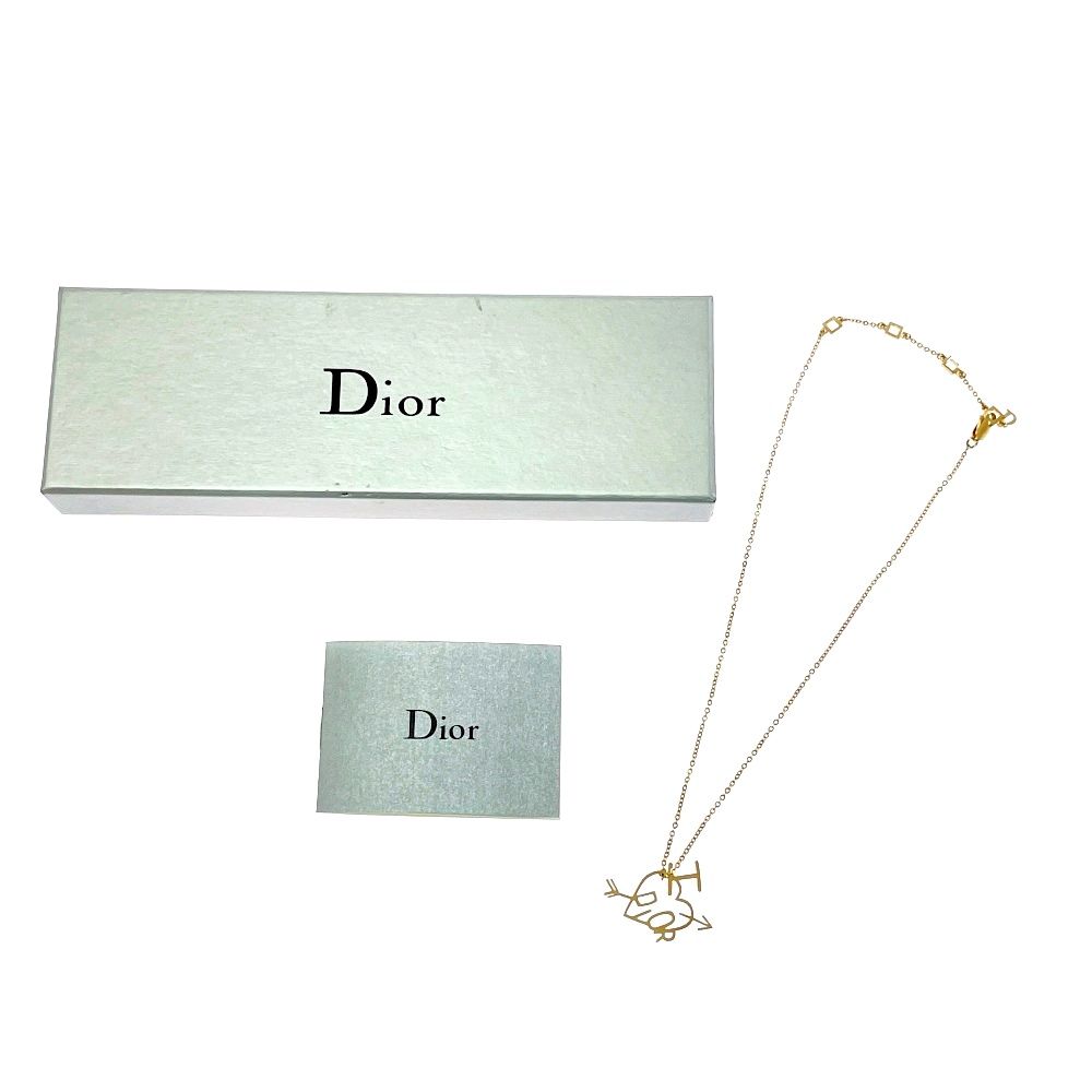 【中古】Dior ディオール GP ハート ロゴ ネックレス ゴールド 555279 ネックレス