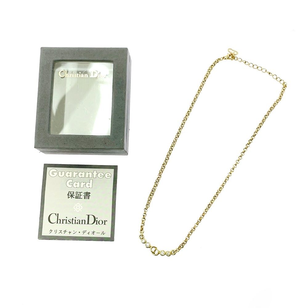 【中古】【箱付き】 Christian Dior クリスチャンディオール GP CDロゴ ネックレス ゴールド 560465 ネックレス