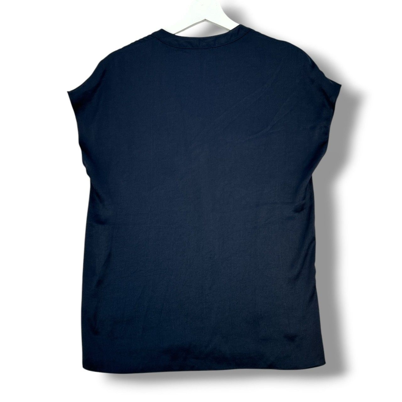Theory セオリー Crushed Satin PKT Popover N サテン ノースリーブ 