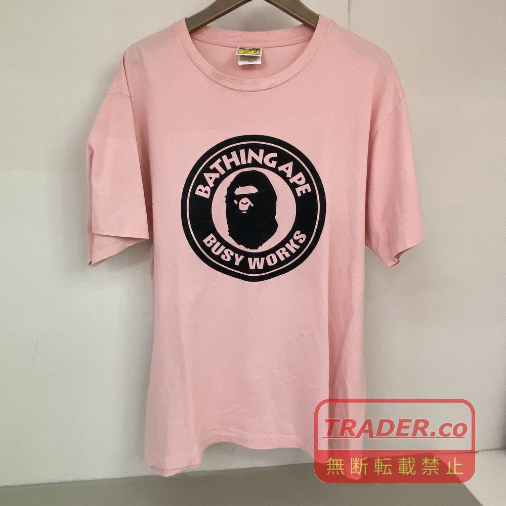 03w27323 A BATHING APE アベイシングエイプ BUSY WORKS Tee ピンク