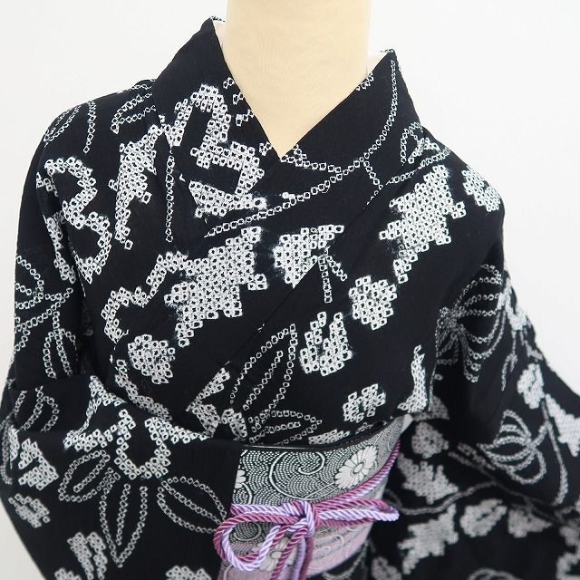 新品・浴衣】有松鳴海絞り 綿 夏着物 仕付け糸付 tomihisa“自分好みに