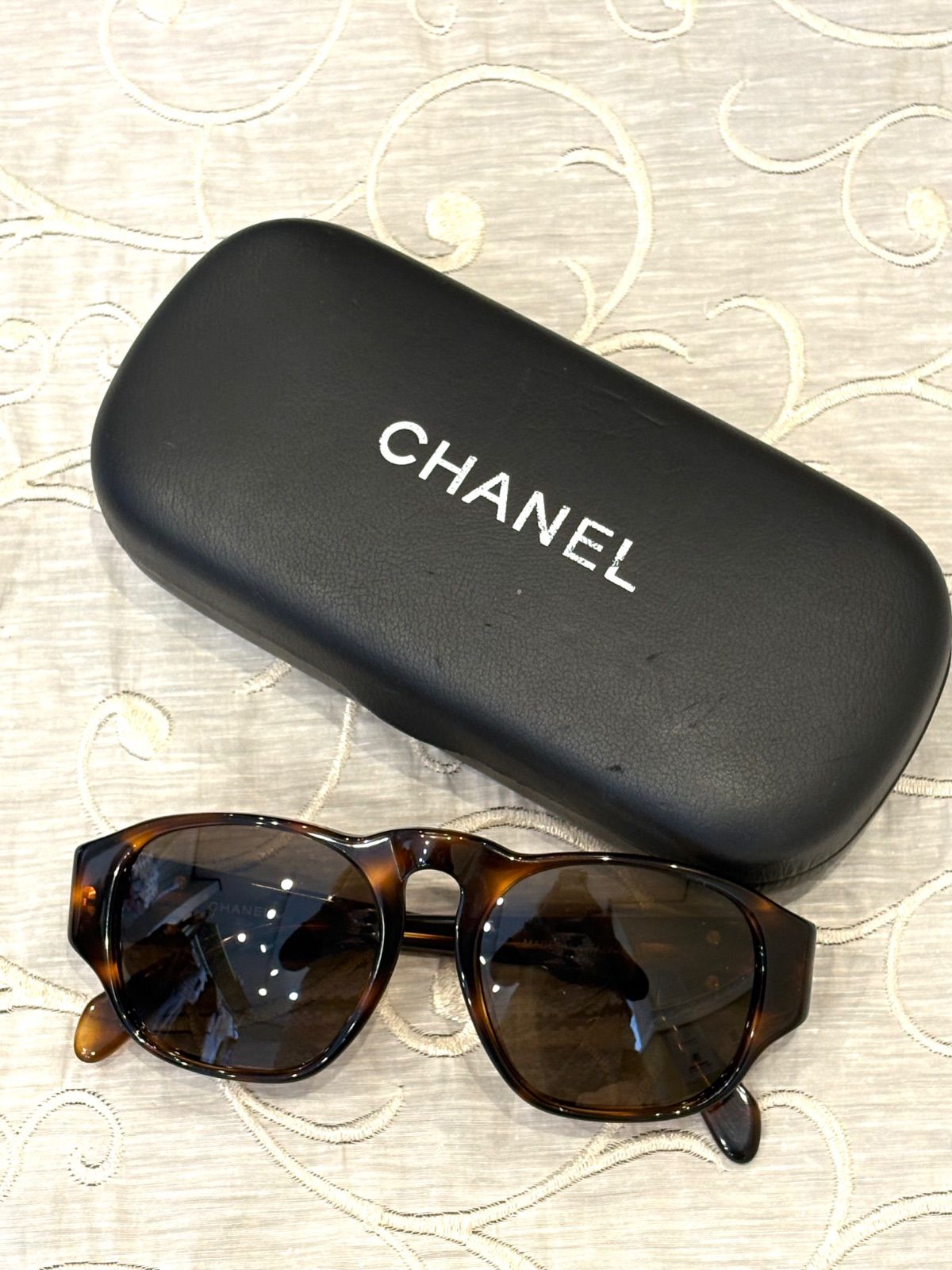 【美品】CHANEL シャネル サングラス べっ甲柄 ココマーク 01452