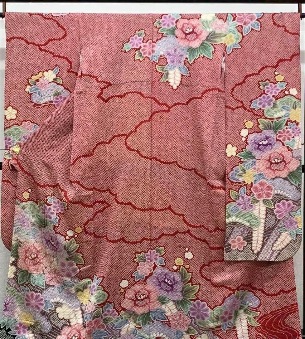 振袖 ふくれ織 紋意匠 染め鹿の子 MO3729