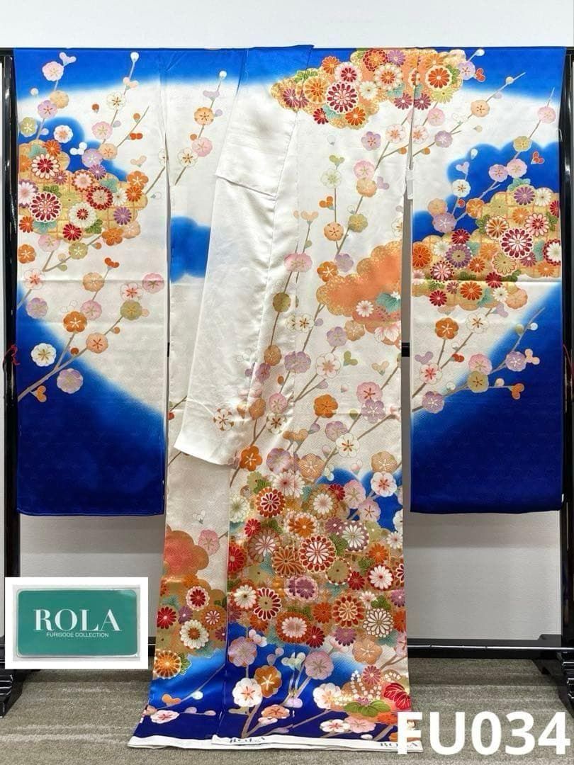 ブランド振袖 ROLA 仮絵羽 金駒 金彩 正絹 未仕立て品 八掛付 FU034