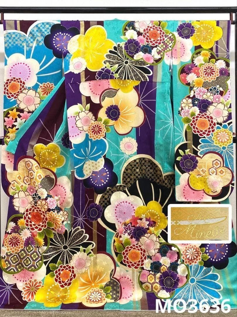 振袖 金駒 金彩 紋意匠 身丈172cm MO3636