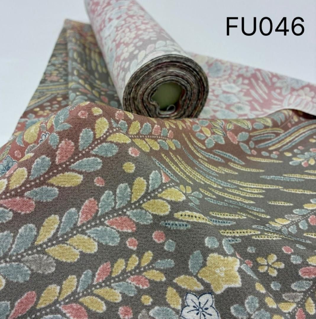 小紋 辻ヶ花 全体柄 紋意匠 丹後ちりめん 草花文 正絹 反物 FU046
