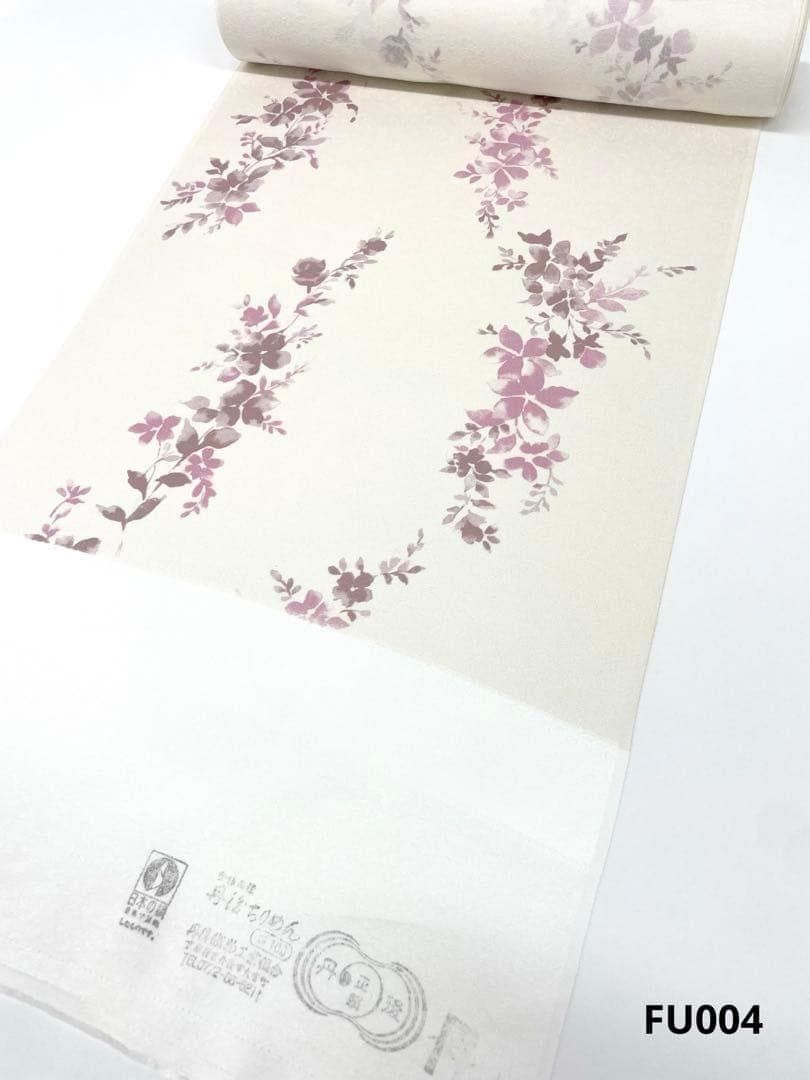 小紋 紋意匠 丹後ちりめん 草花 反物 正絹 FU004