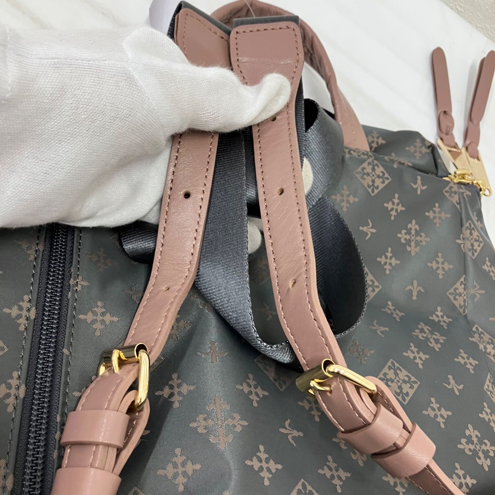 5290【良品】 russet ラシット リュック バックパック モノグラム 総柄