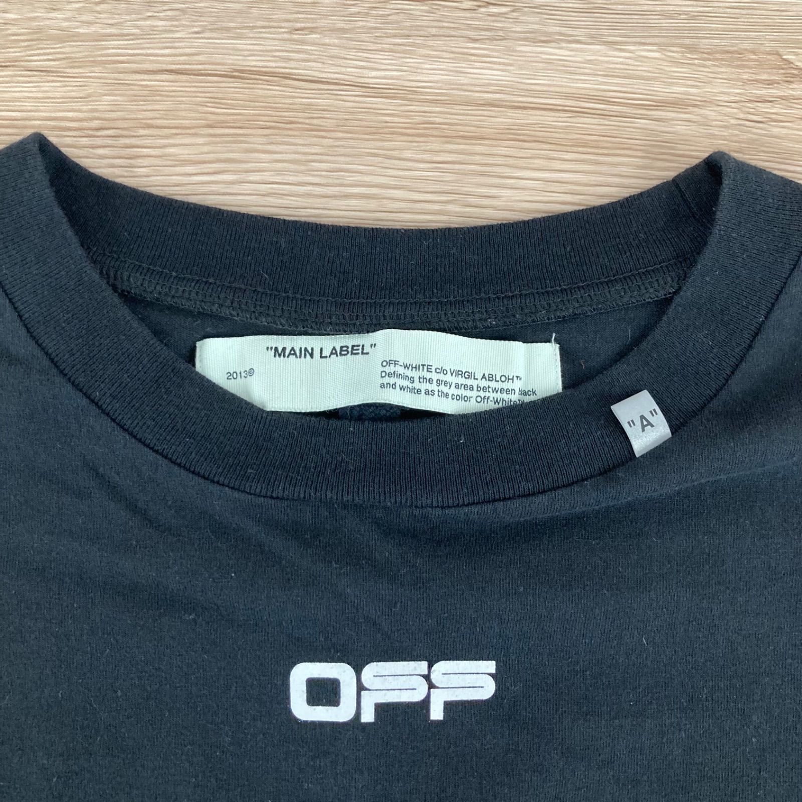 OFF-WHITE オフホワイト Tシャツ 半袖 ブラック センターロゴ XXL 