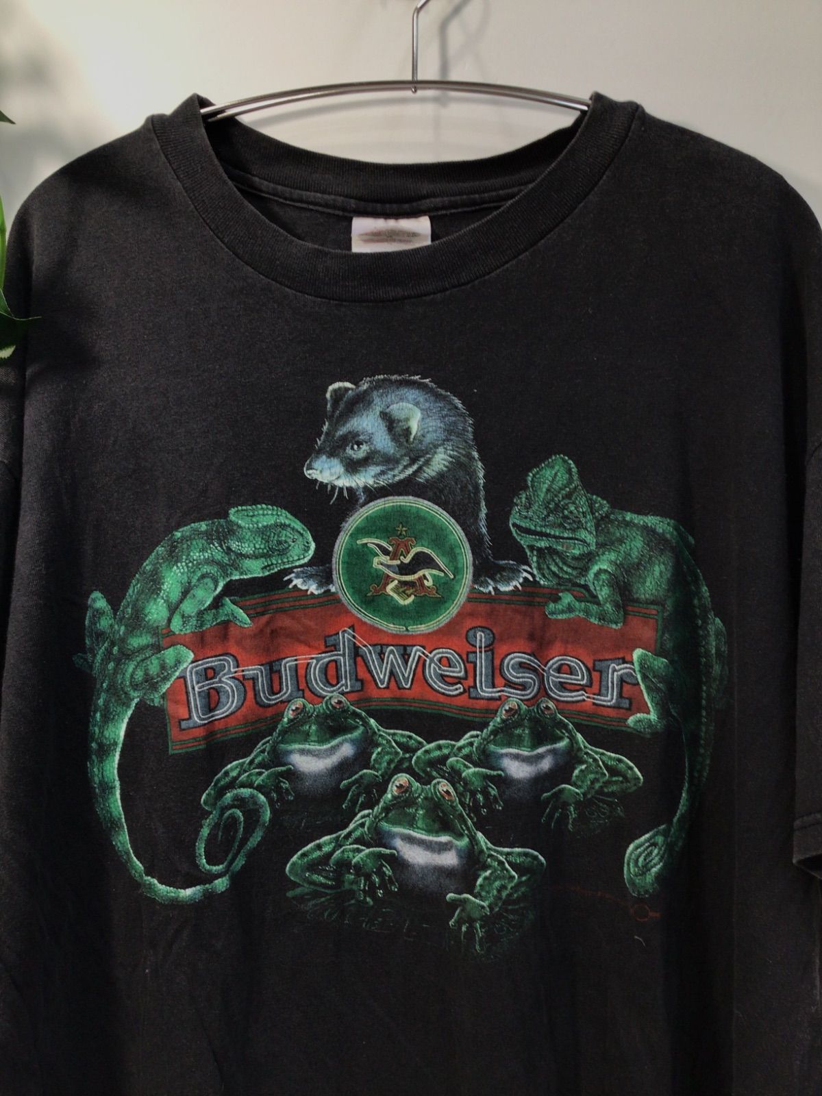 Hanes 90's Budweiser S/S TEE スリーフロッグ　カメレオン