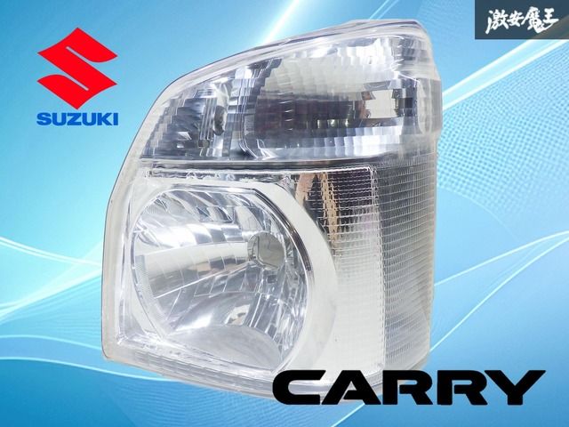 【レンズ綺麗/破損なし】スズキ純正 DA16T キャリイ トラック ハロゲン ヘッドライト ヘッドランプ 左 左側 助手席側 KOITO 100-59296