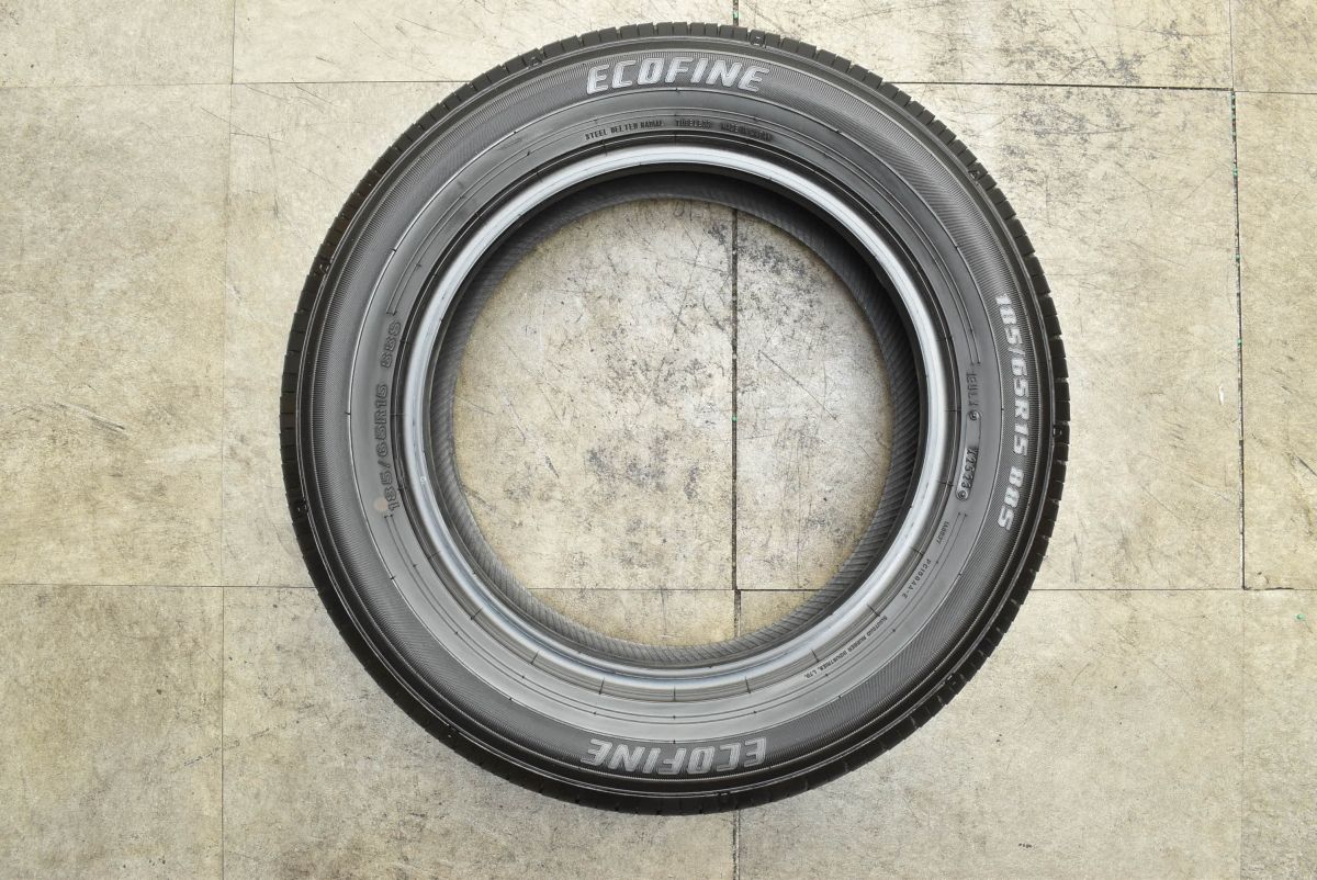 バリ溝】エコファイン 185/65R15 4本セット フィールダー アクア