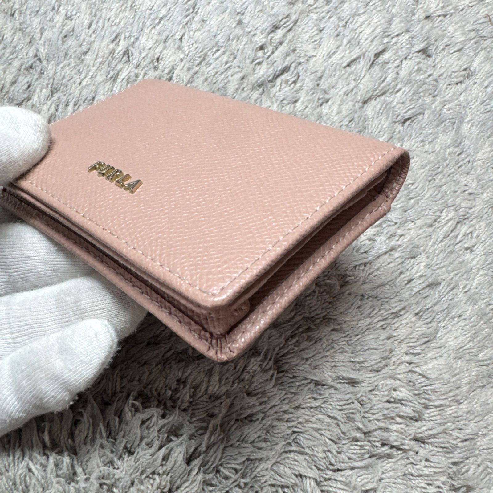 美品】FURLA フルラ 名刺入れ カードケース レザー 薄ピンク - メルカリ