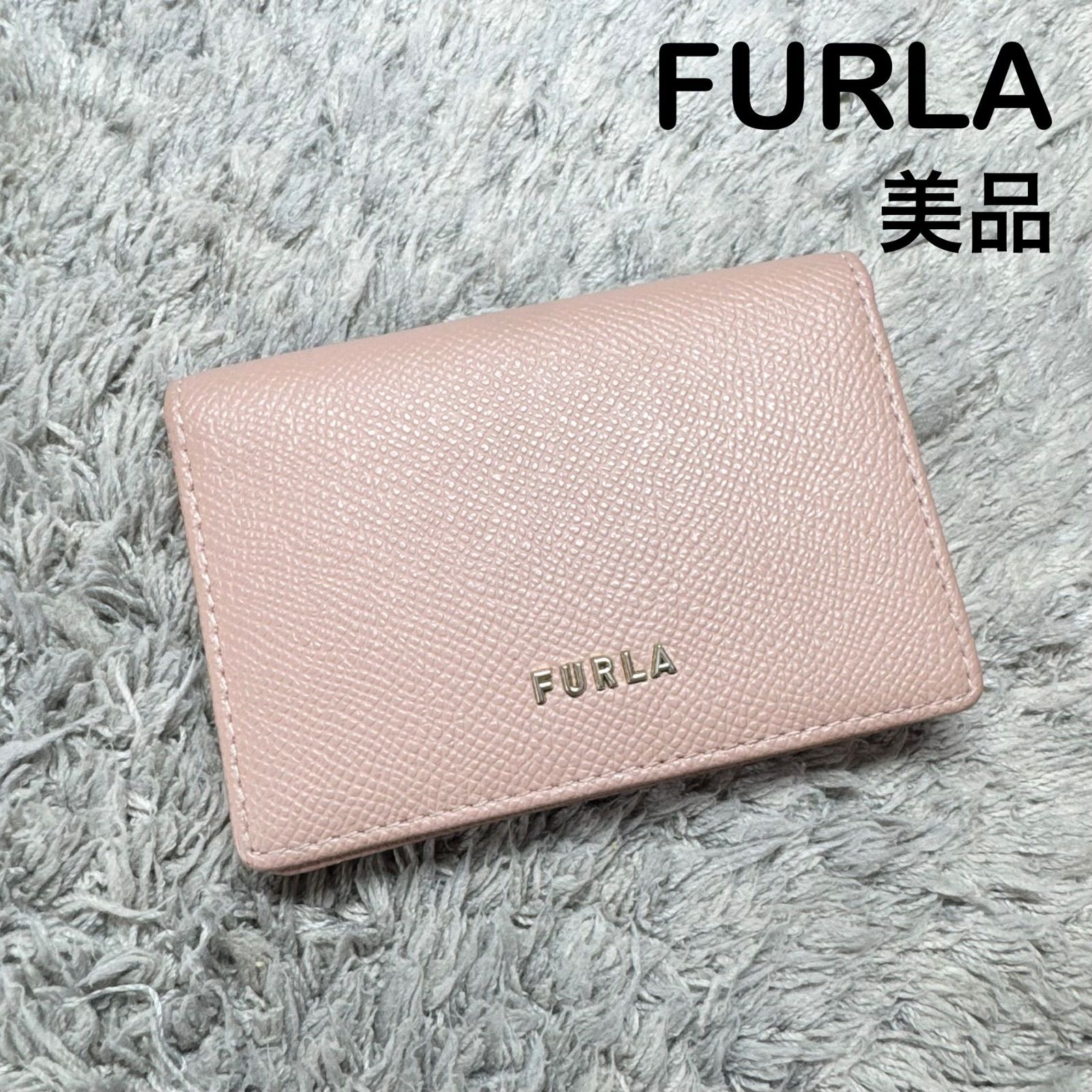 美品】FURLA フルラ 名刺入れ カードケース レザー 薄ピンク - メルカリ
