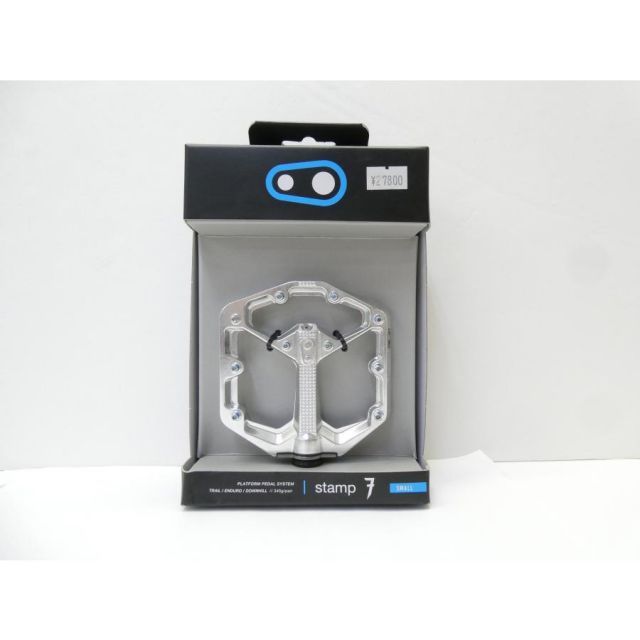 未使用 CRANK BROTHERS クランクブラザース スタンプ7 フラットペダル ハイポリッシュシルバー スモール 自転車 △WS2842