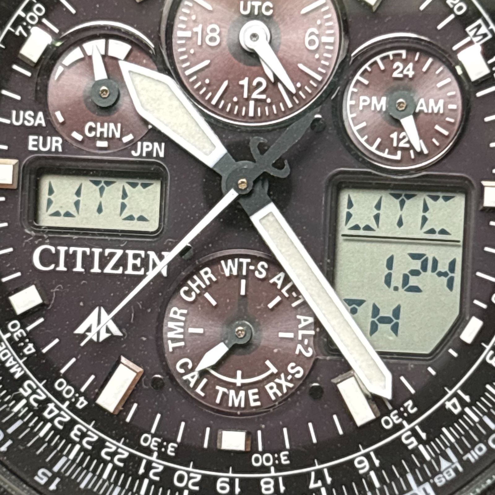 稼働品 シチズン CITIZEN JY8025-59E/U680-T019692 プロマスター スカイ クロノグラフ ソーラー電波 メンズ