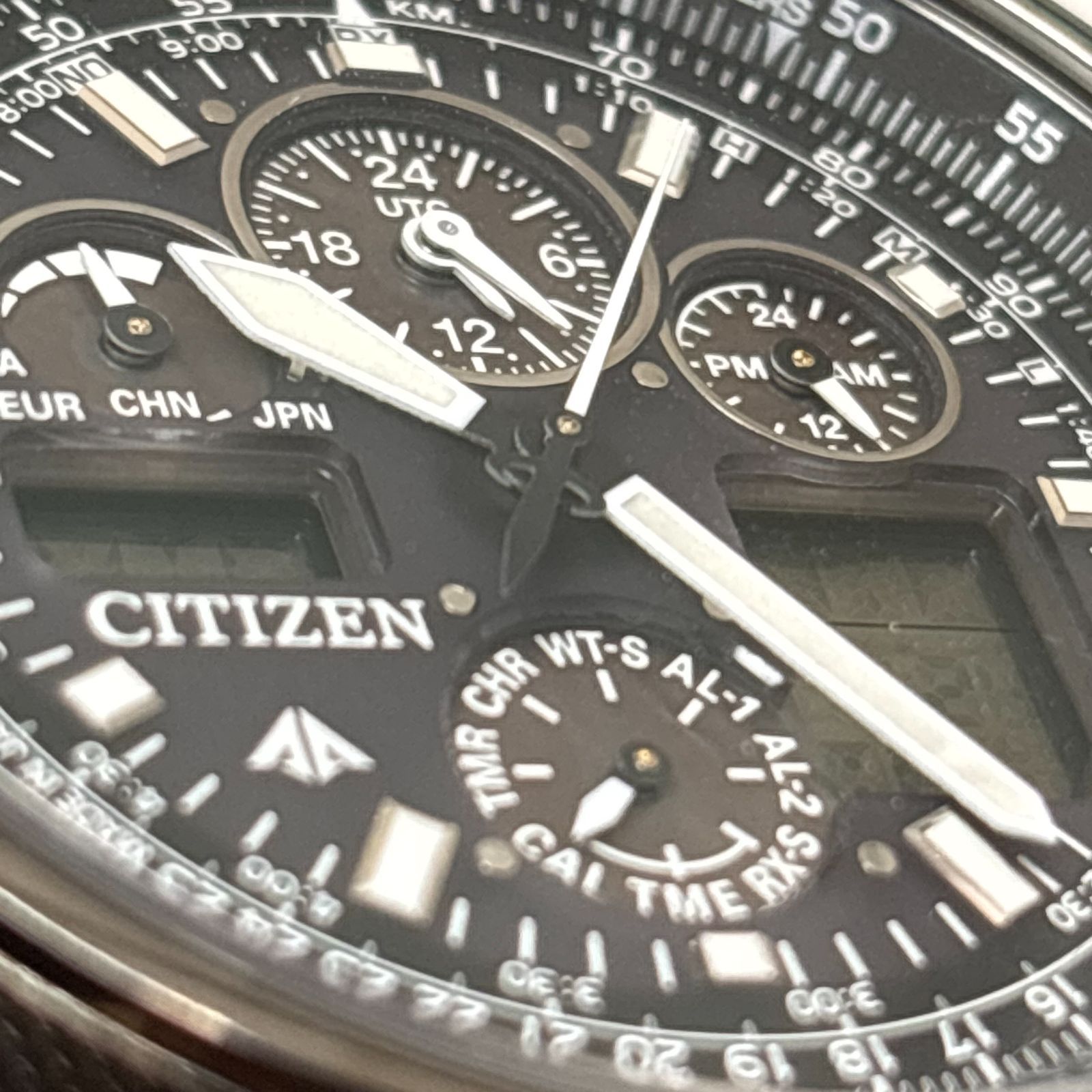 稼働品 シチズン CITIZEN JY8025-59E/U680-T019692 プロマスター スカイ クロノグラフ ソーラー電波 メンズ