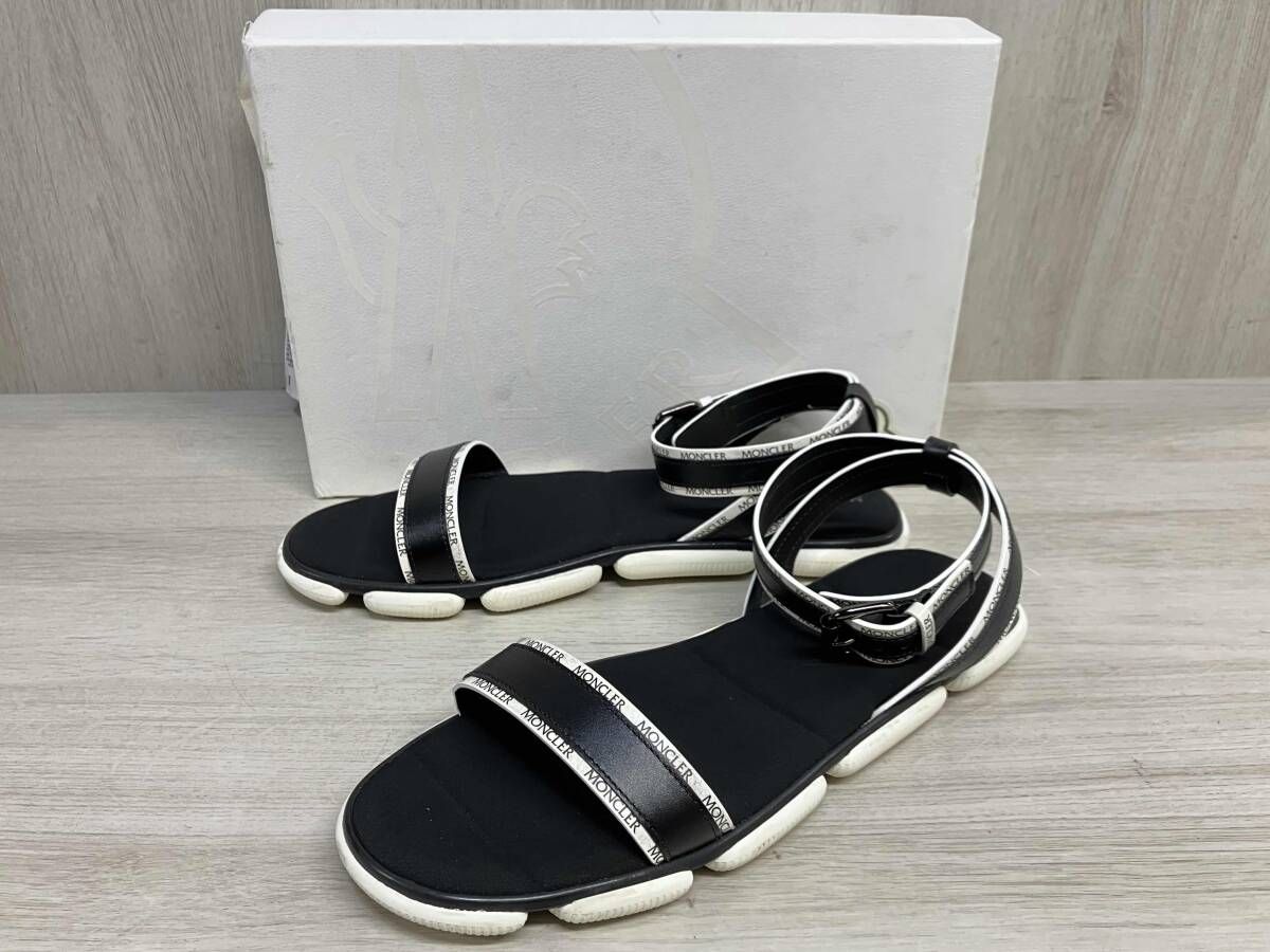 MONCLER SABRILLA SANDALS サブリナ サンダル モンクレール ベルトストラップ シューズ 靴 ブラック レディース 38 約25cm