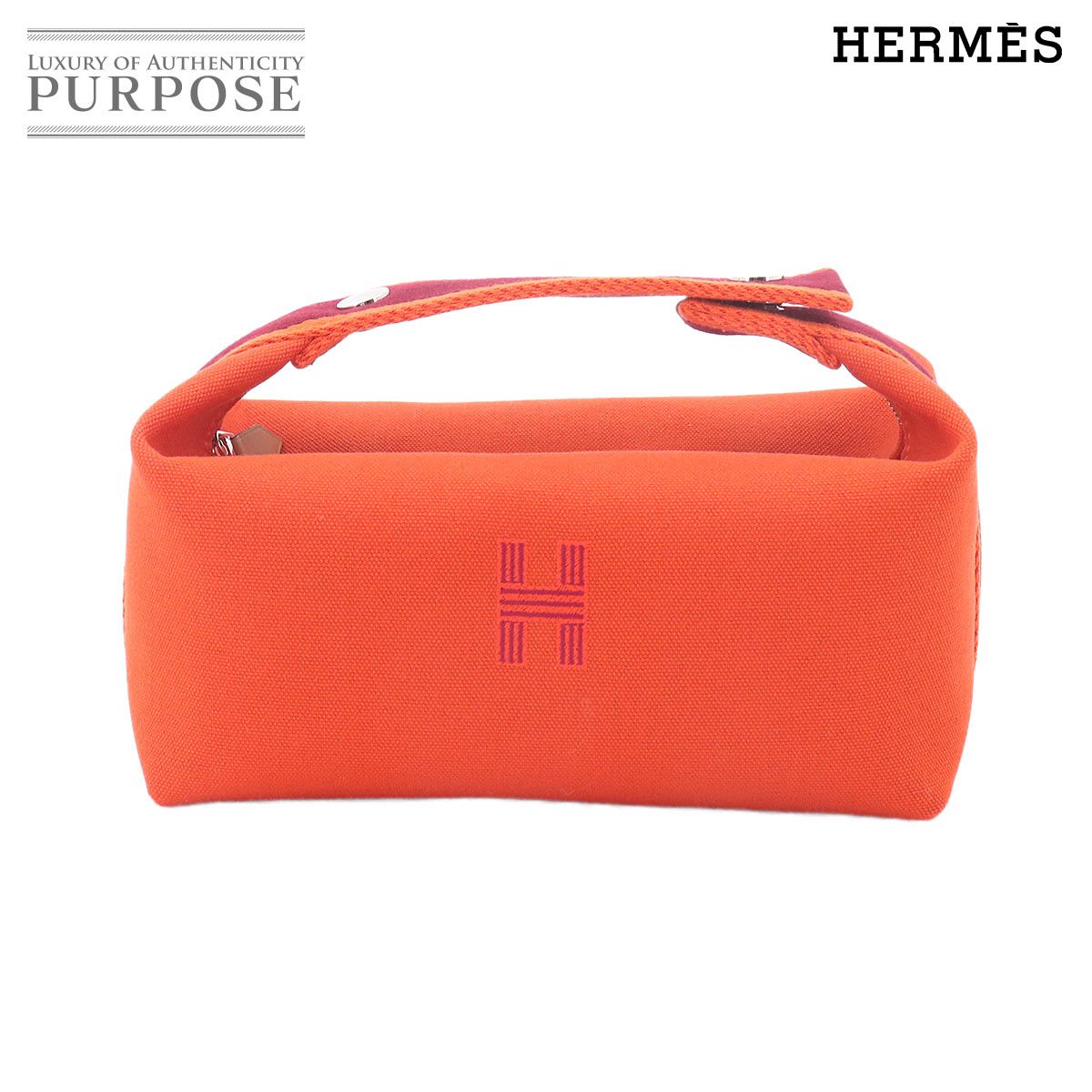 未使用 展示品 エルメス HERMES ブリッド ア ブラック PM ハンド バッグ トワルアッシュ フーオレンジ ルージュアッシュ 90327238
