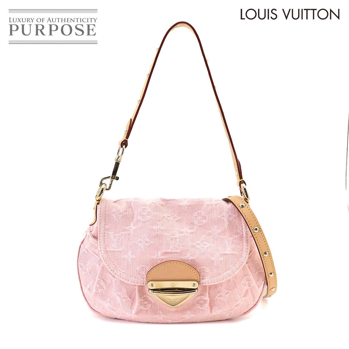 未使用 展示品 ルイ ヴィトン LOUIS VUITTON LVリミックス サンセット 2way ショルダー バッグ モノグラム デニム ピンク M13347 90327377