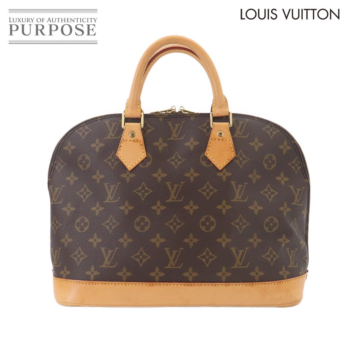 ルイ ヴィトン LOUIS VUITTON モノグラム アルマ ハンド バッグ ブラウン M51130 ゴールド 金具 Monogram Alma 90328514