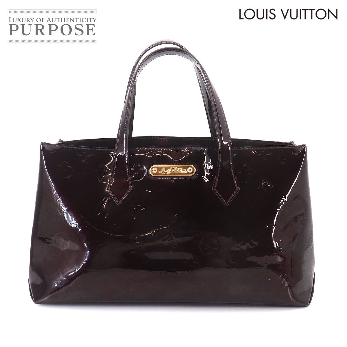 ルイ ヴィトン LOUIS VUITTON モノグラム ヴェルニ ウィルシャー PM ハンド バッグ レザー アマラント M93641 Wilshire PM 90329418