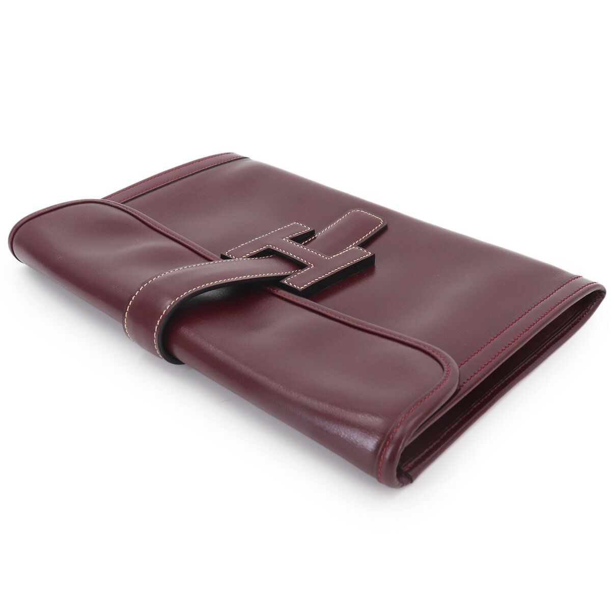 新品同様 エルメス HERMES ジジェ PM クラッチ バッグ ボックスカーフ