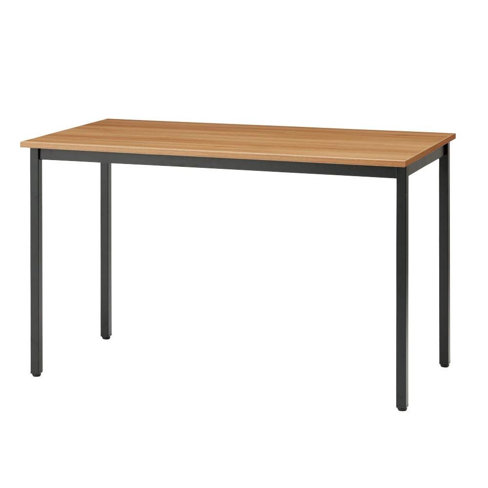 プラス Garage デスク ワーキングテーブル パソコンデスク 幅140cm 奥行70cm 天板ナチュラル/脚ブラック WG-147H 698318