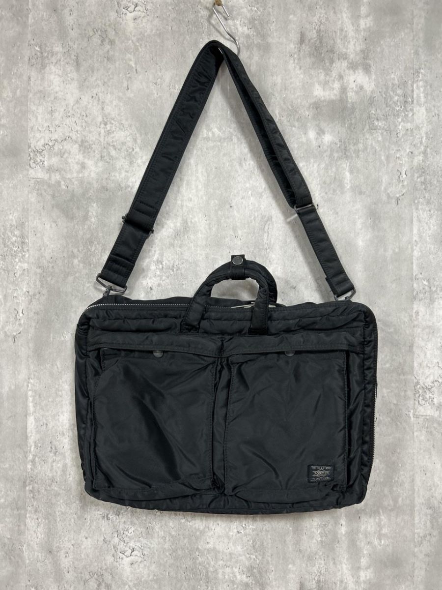 PORTER ポーター 訳アリ タンカー 2WAY ブリーフケース ビジネス バッグ size－/黒 ■■◎メンズ