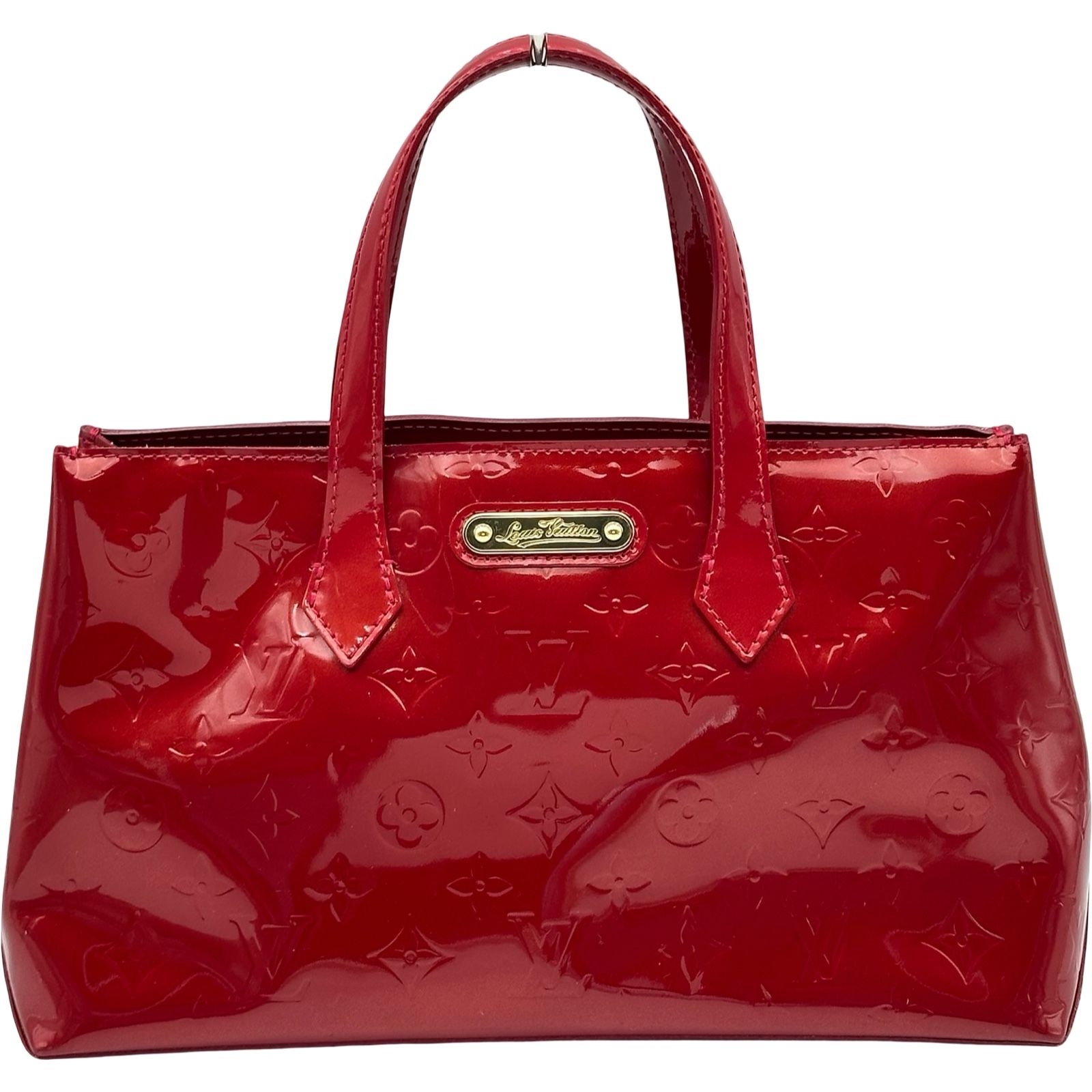 ルイ・ヴィトン LOUIS VUITTON ウィルシャーPM M93642 レッド モノグラム・ヴェルニ レディース ハンドバッグ