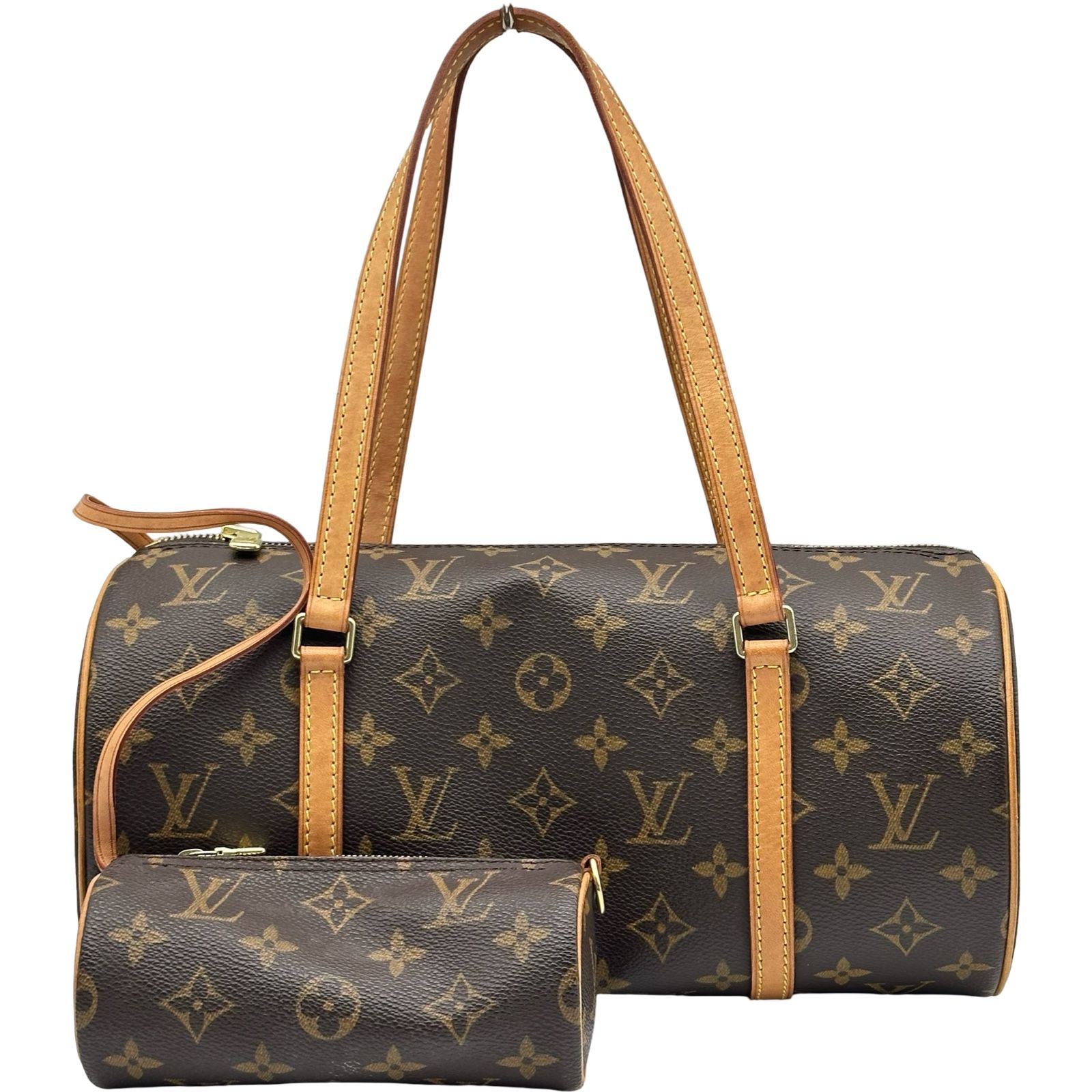 ルイ・ヴィトン LOUIS VUITTON パピヨン30 M51385 ブラウン モノグラムキャンバス レディース ショルダーバッグ