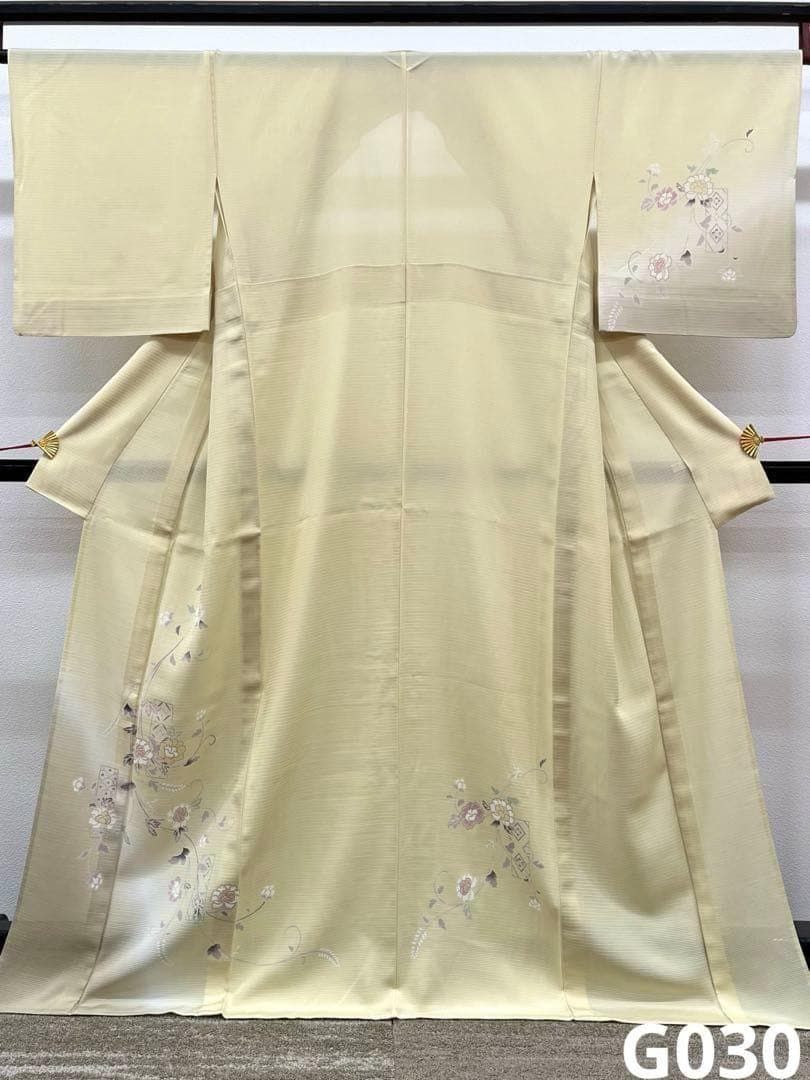 絽 付け下げ 夏物 金彩 透け感 居敷当て付き 正絹 ガード加工済 G030