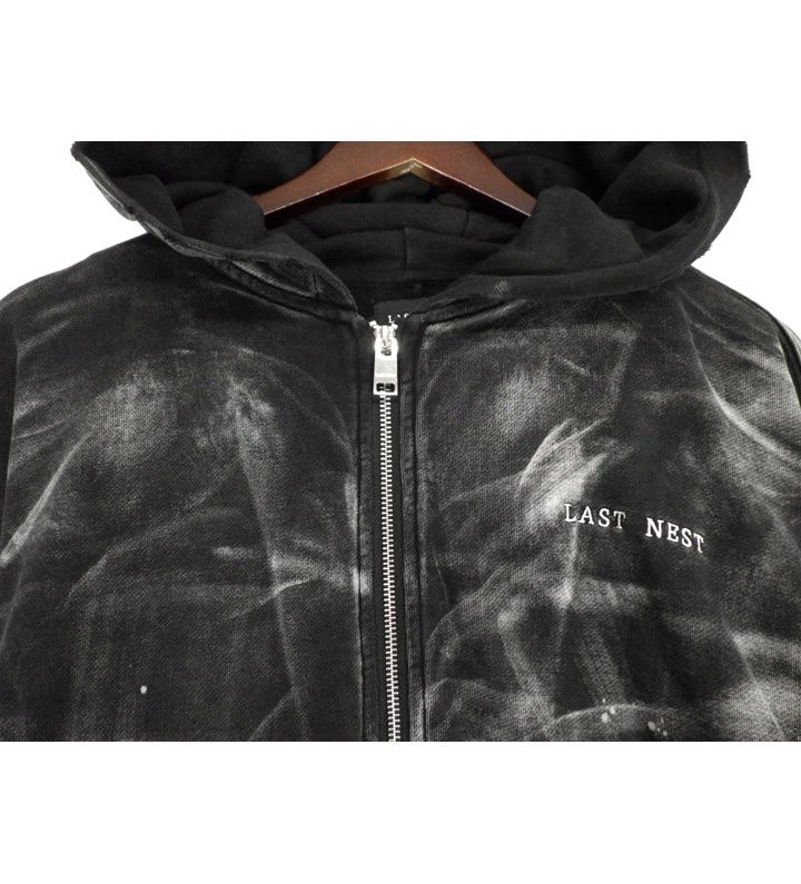 ラストネスト LAST NEST 【 WASHED HOODIE 】 ウォッシュ加工 ジップ
