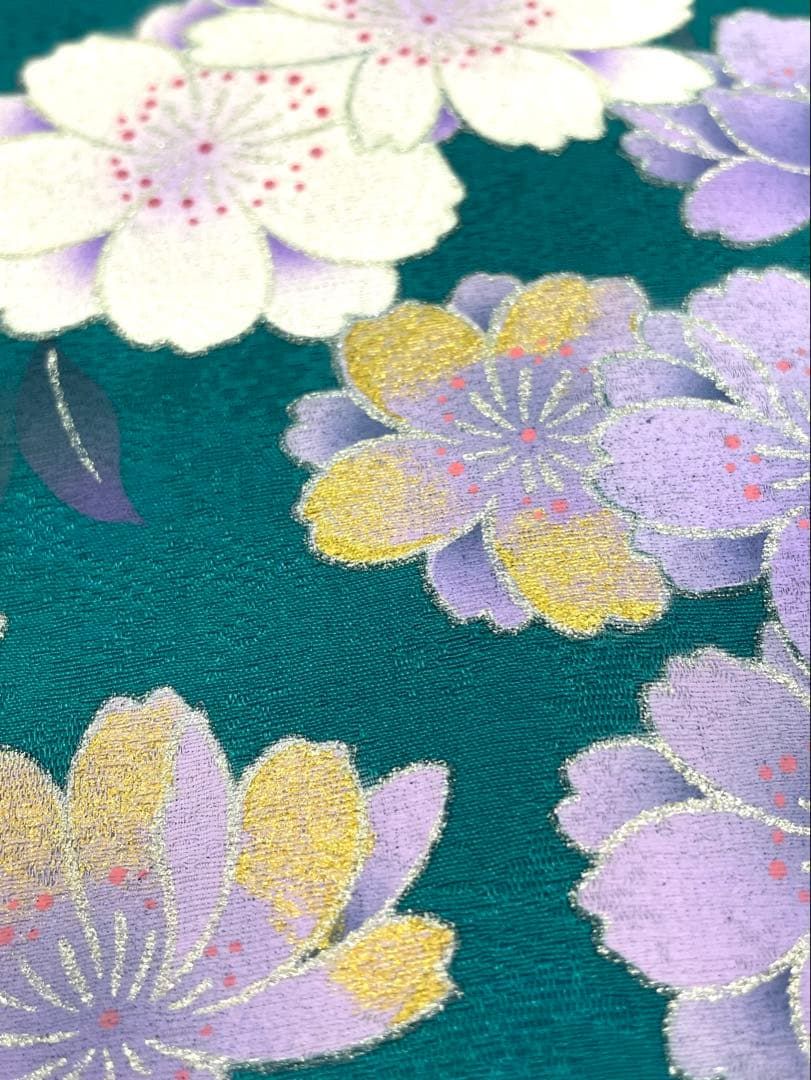 振袖 金彩 銀彩 紋意匠 桜 身丈164cm 撥水加工済 MO3715 - メルカリ