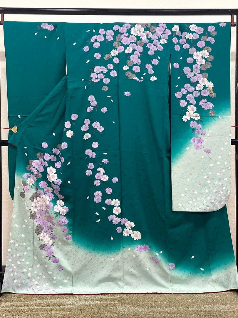 振袖 金彩 銀彩 紋意匠 桜 身丈164cm 撥水加工済 MO3715