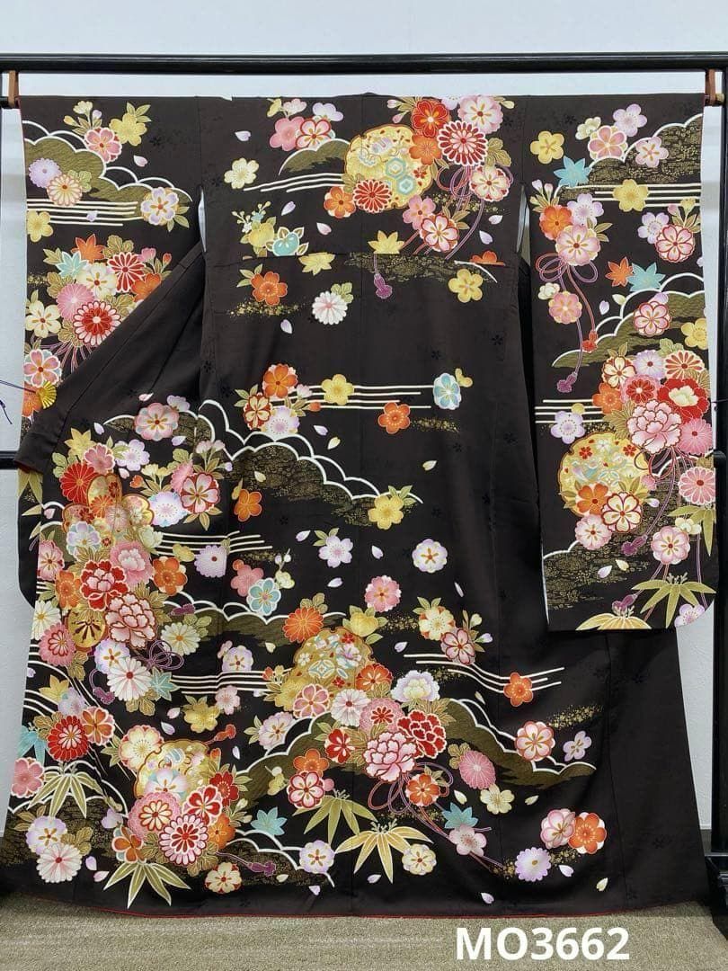 振袖 金彩 紋意匠 身丈163cm パールトーン加工済 MO3662