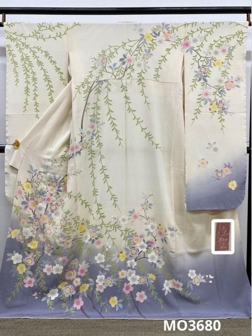 作家振袖 阿部佳雪 手描 身丈168cm 撥水加工済 躾糸付き MO3680
