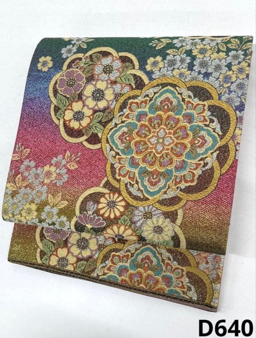 袋帯 正絹 振袖 華紋 桜 D640