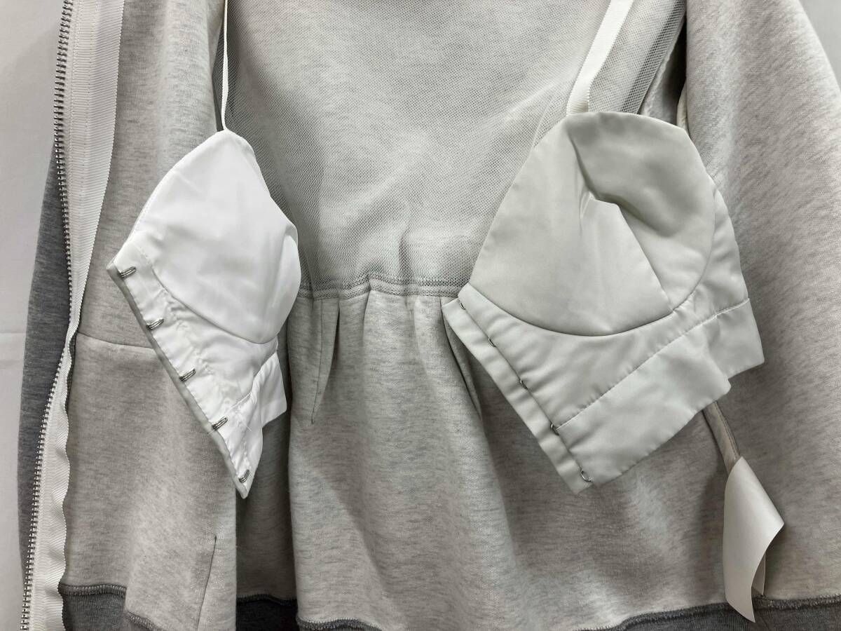 sacai サカイ ビスチェドッキング ダブルジップ シフォン スポンジ