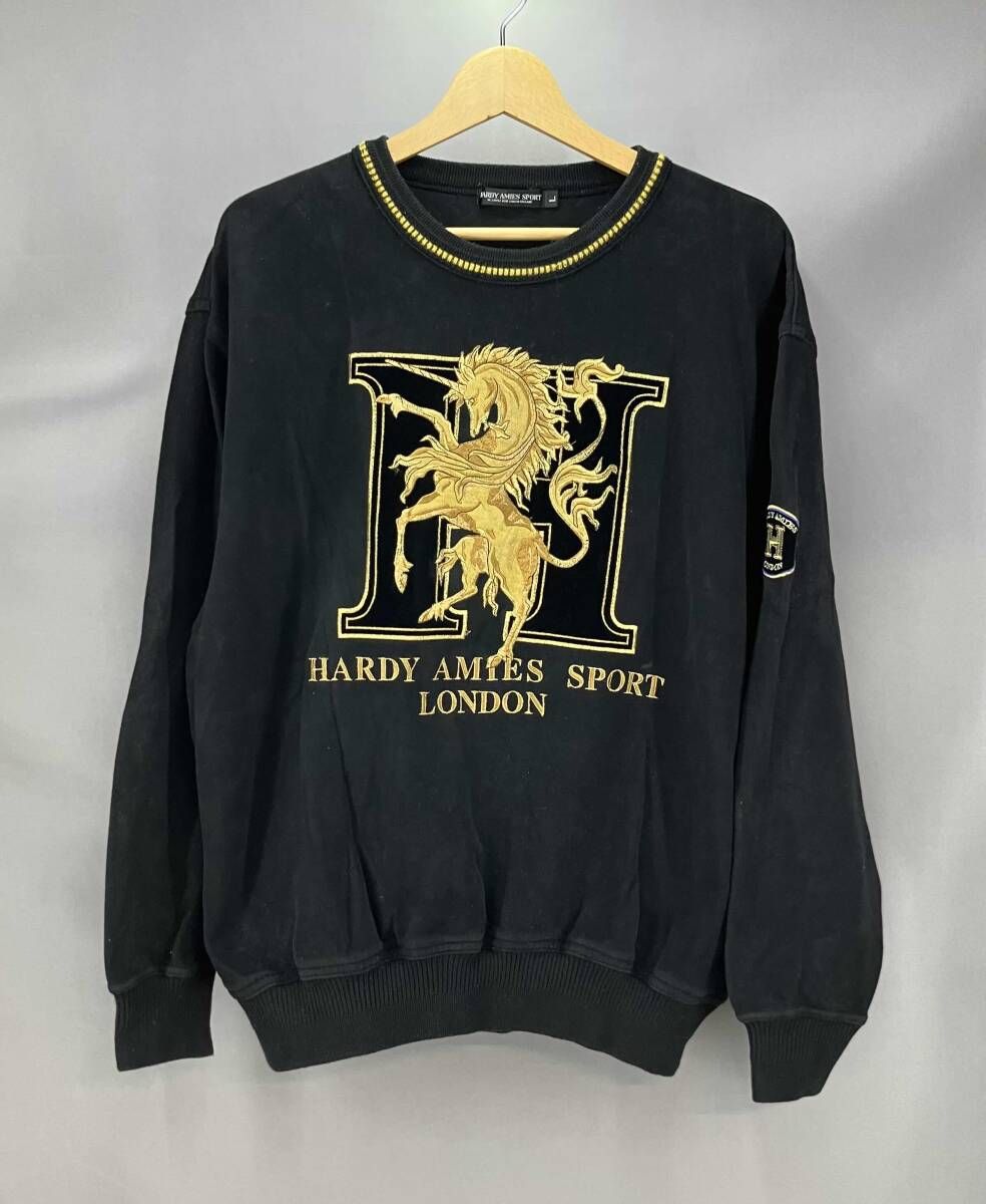 ★ HARDY AMIES SPORT ハーディエイミス スウェット L ブラック 通年