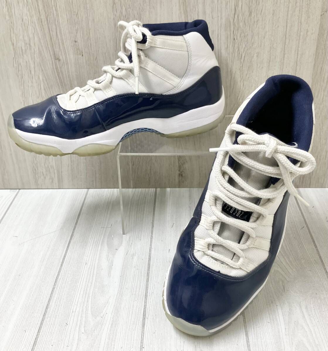 NIKE AIR JORDAN 11 RETRO 378037-123 ナイキ ハイカット スニーカー 27.5cm US9.5 UK8.5 ネイビー メンズ シューズ