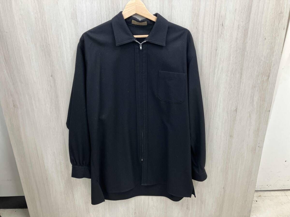 Y's for men 長袖シャツ　MW-B07-122 ウール　ジップ　90's ブラック　