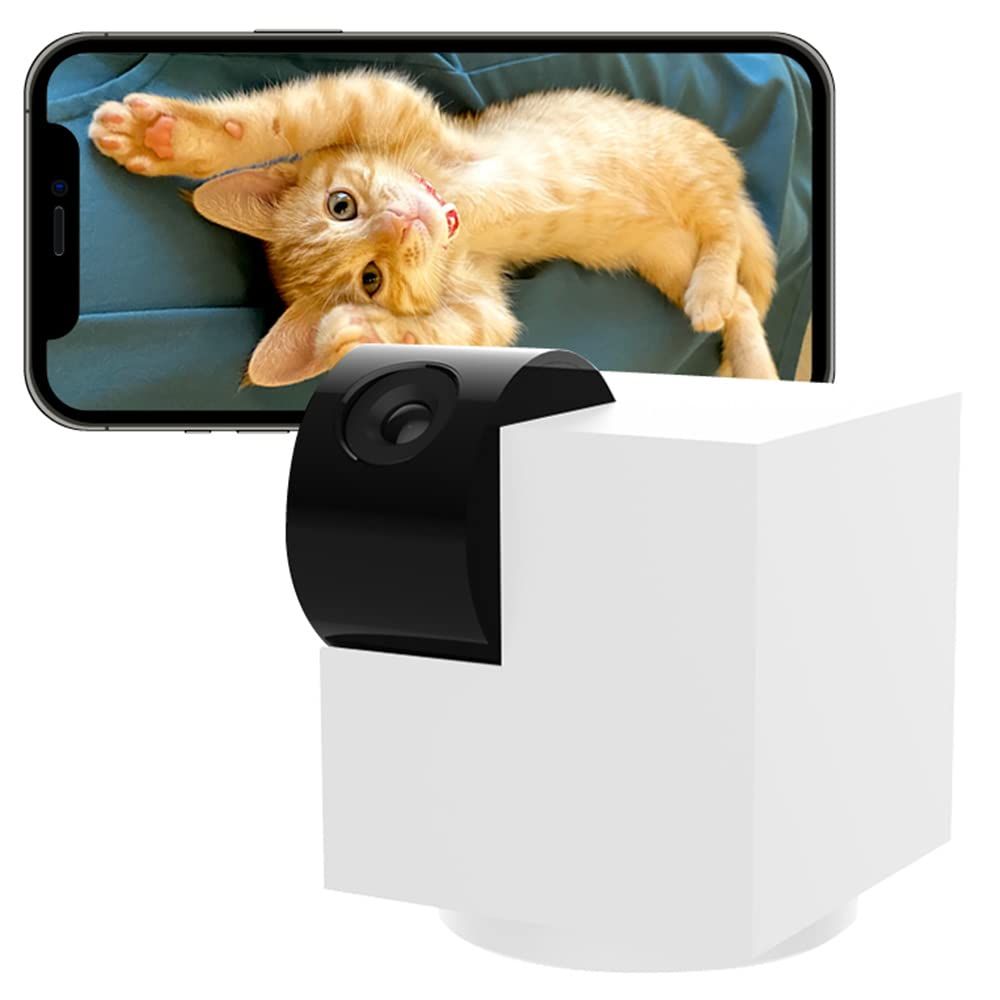 エジソンスマート 見守りカメラ CUBE (ホワイト) Wi-Fi ベビーモニター ペット用 300万画素 自動追尾 双方向通話 Alexa Google Home対応 留守番 防犯 microSD録画 天井設置 DWC-CUBEWHpms