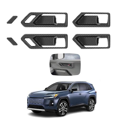 R◆新型 RAV4 60系 ラブ4 に適合 アクセサリー カスタムパーツ ドアボウルカバー ドアハンドルプロテクター ラブフォー 専用 内装 パーツ (カーボン調) 58832340