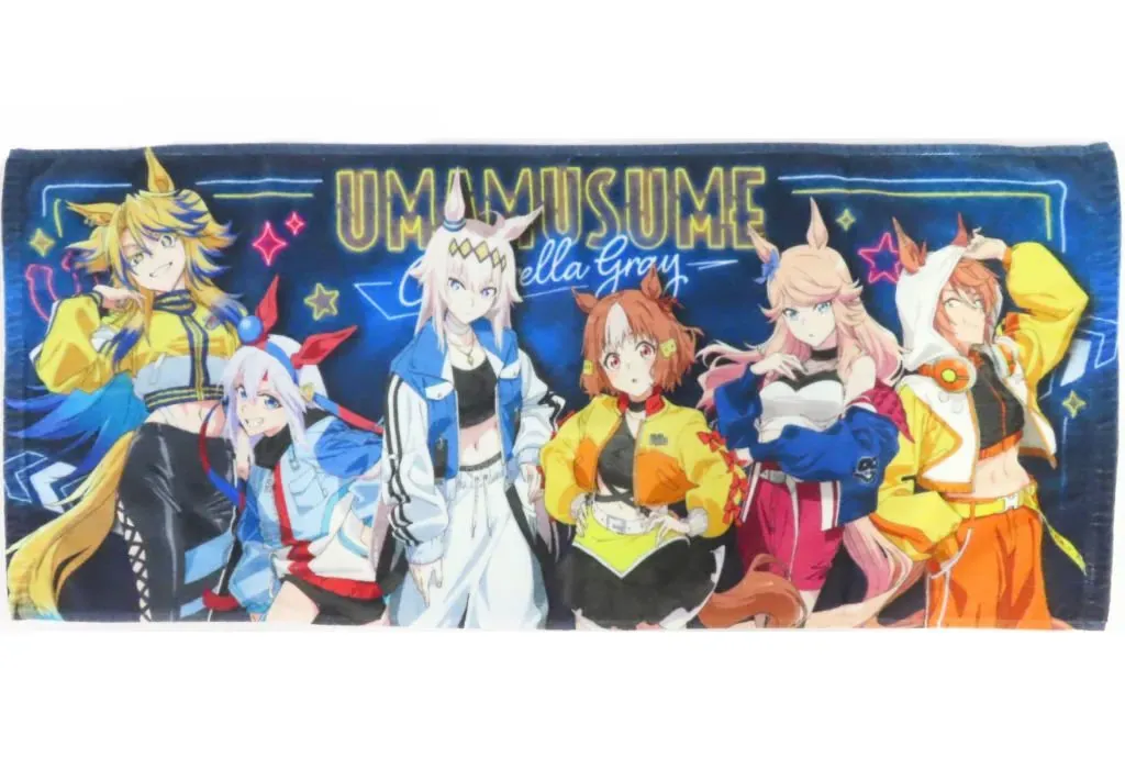 【中古】タオル・手ぬぐい 等身イラストver フェイスタオル 「ウマ娘 シンデレラグレイ×ローソン」 ＠Loppi・HMV限定