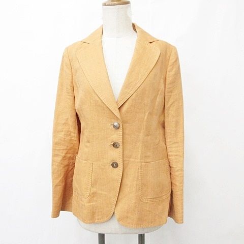 レリアン Leilian エルメネジルド ゼニア Ermenegildo Zegna ジャケット テーラードジャケット シングル 裏なし 茶 ブラウン オレンジ 7